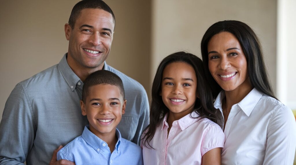 parents with happy kids